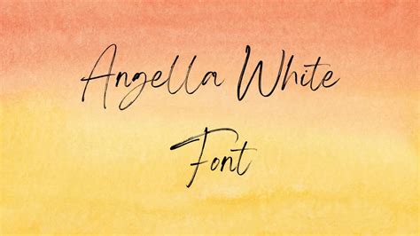 angella white font